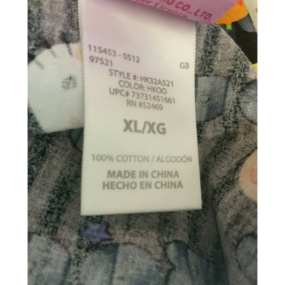 Hello Kitty By Sanrio Top Womens Size XL Short Sleeve Halloween Themed Scrub Top - Picture 10 of 10